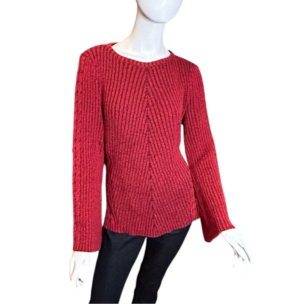 NWT Style & Co. Cable Knit Sweater Red - Picture 3 of 16